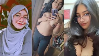 Hijabi Muslim Girl Student Show Her Big Boobs Video
