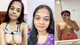 Busty Horny Girl Squeezing Boobs And Fingering Mms Clip