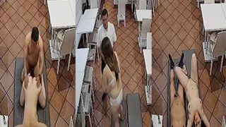 Old Uncle Affair With Hot Girl Restaurant CCTV Sex Part – 2